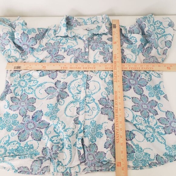 Croft & Barrow Floral Shirt Cotton Lightweight Button Front Womens Plus Size 2X - Picture 9 of 11